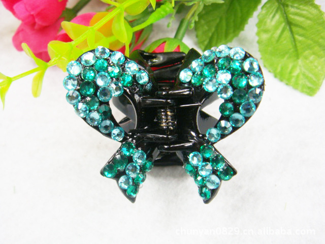 【厂家直销】供应批发合金水钻头饰发饰时尚发爪