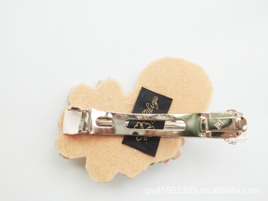 高档韩国发饰正品发夹花朵合金clip paris弹簧夹