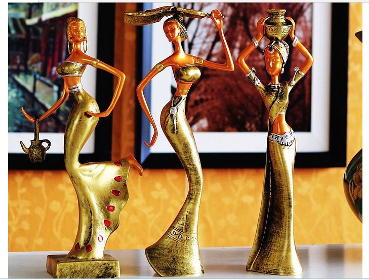 民族风情 家居装饰摆件 树脂工艺品 人物摆件 傣族少女系列 混批