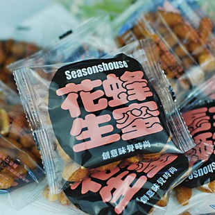 【四季屋】散装零食小包装热卖 休闲食品批发 蜂蜜花生米 10斤/箱