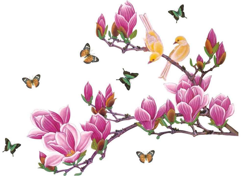 蝴蝶和花手机壁纸图片