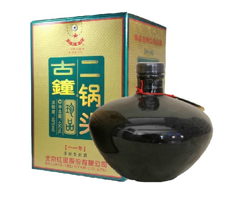 批发北京红星古钟二锅头46度500ml白酒