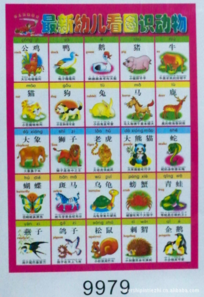 幼儿启蒙教育 幼儿识字挂图 最新幼儿看图识字 学习挂图