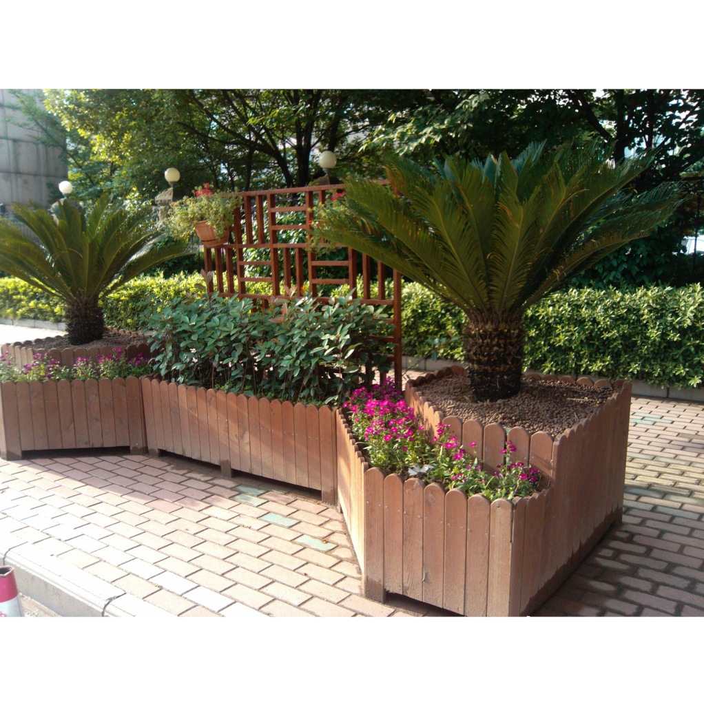 供应木塑/防腐木组合花箱 户外花钵/花盆