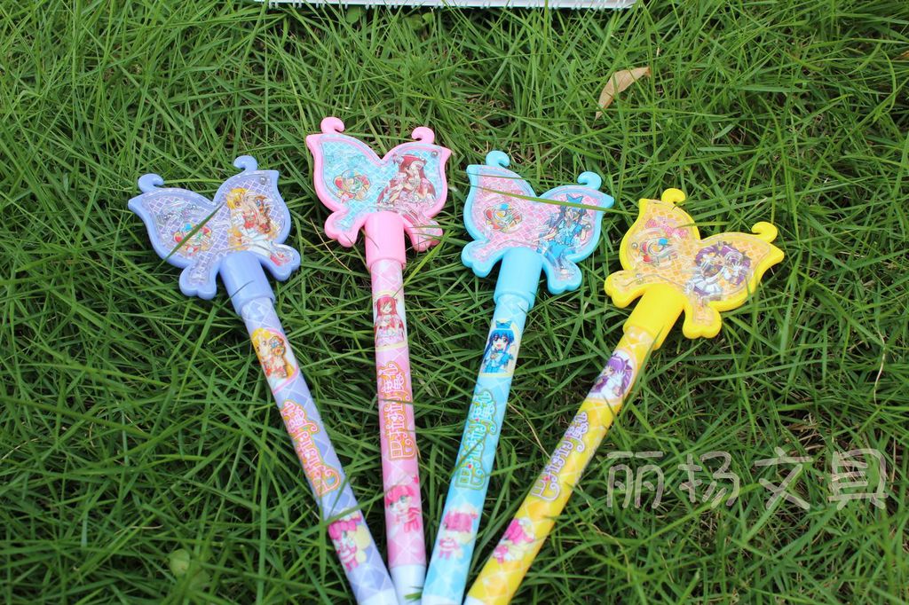 韩版文具批发 文具厂家 蝴蝶魔法棒 卡通圆珠笔 活动铅笔批发