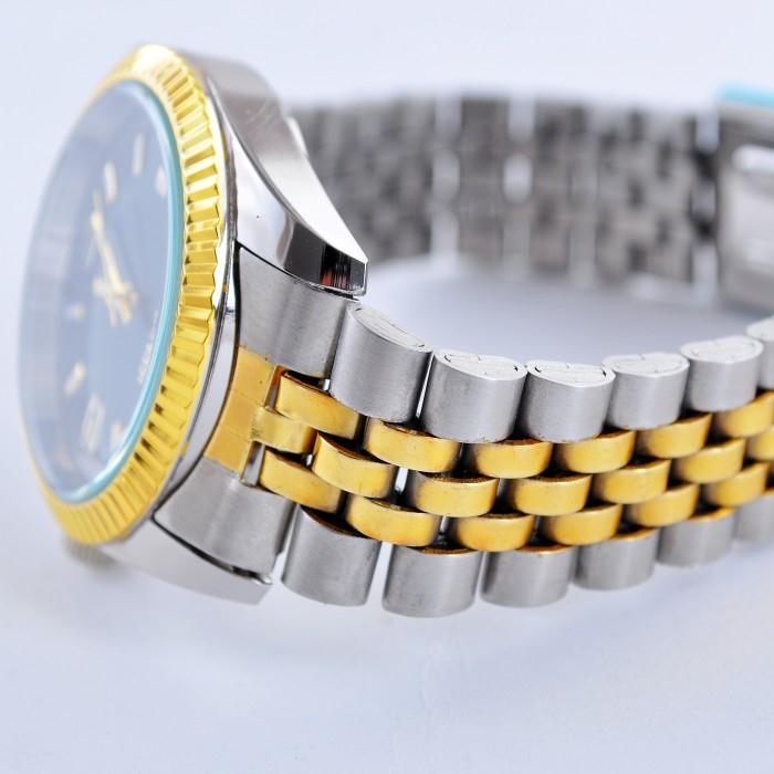 6009g-3]地球人商务男表 正品防水石英表 黑色表面圆