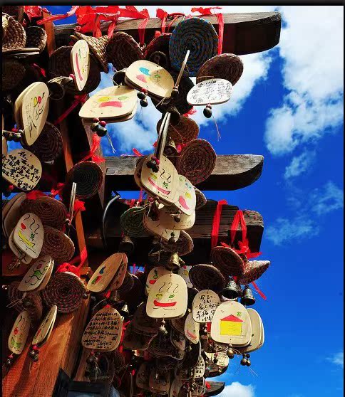 厂家直销寺庙景区许愿牌木质祈福牌丽江东巴