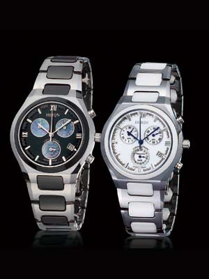 一件起批韩国注册品牌海奇heiqn钨钢间陶瓷多功能手表9019