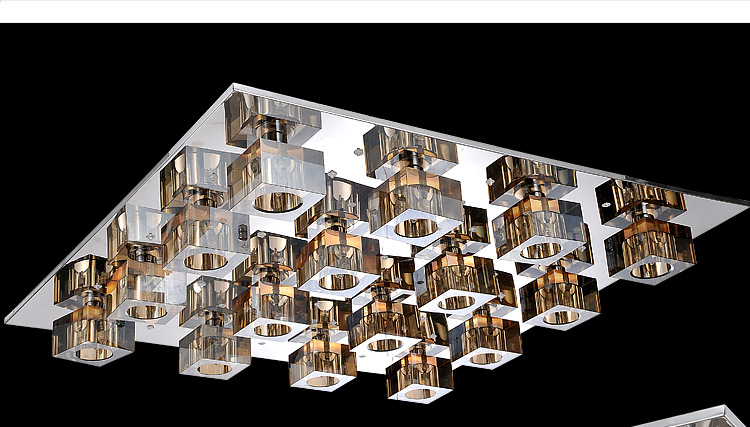 led節能水晶燈新款廠家批發現代簡約吸頂燈古鎮客廳燈飾方形燈具
