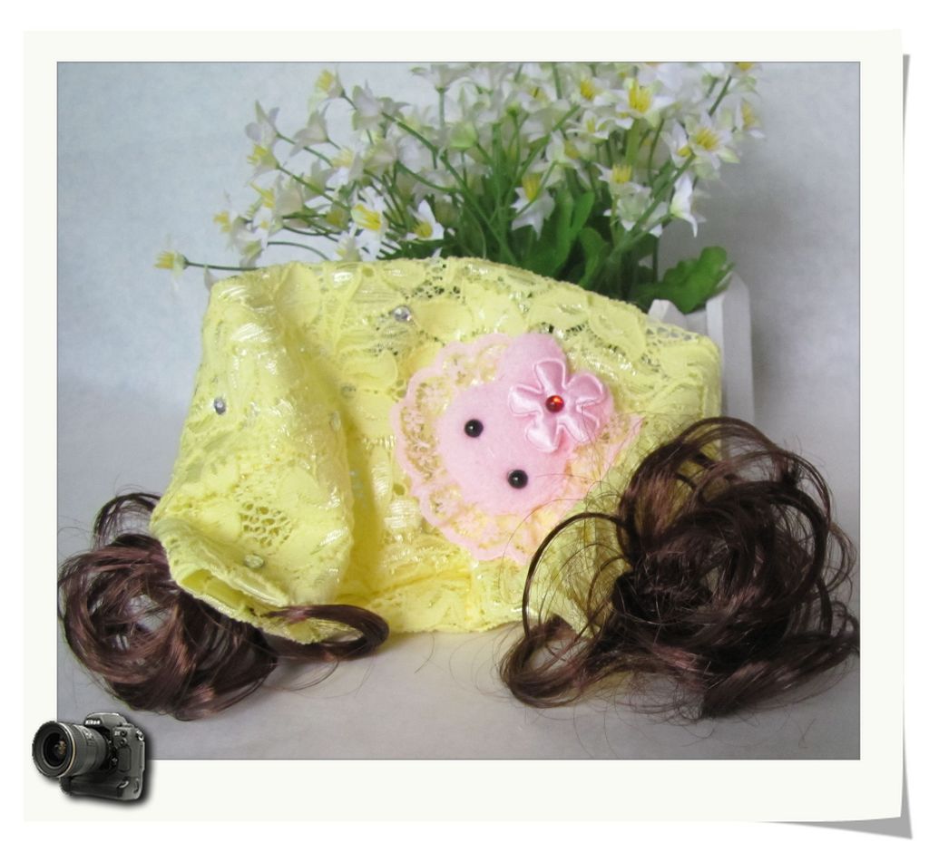 批发儿童蕾丝发带 可爱蕾丝兔子假发发箍 宝宝假发发饰 婴儿发带