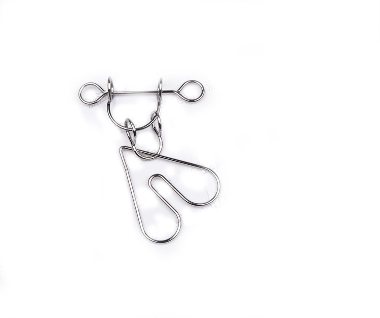 yx908 双层心环 op袋装送说明书 小额批发 双层心锁心扣