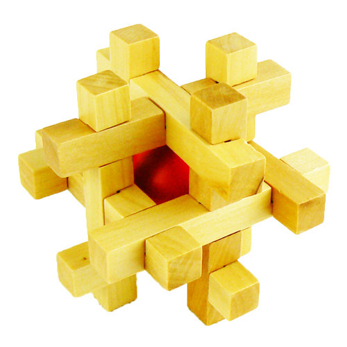 笼中取珠木制孔明锁鲁班锁解锁解环玩具成人休闲益智玩具