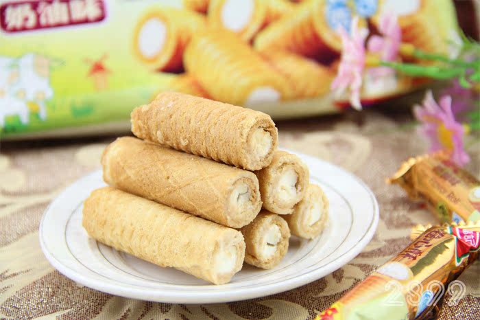 徐福记奶油味卷心酥105克 2899下午