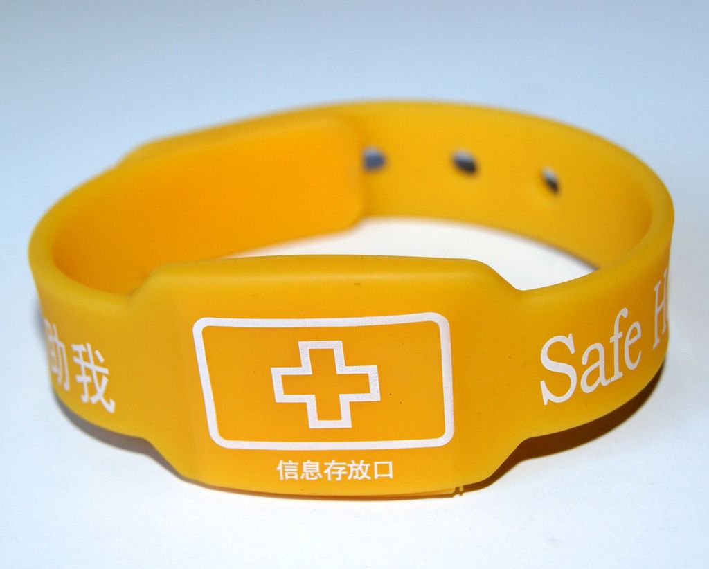 让爱回家 央视硅胶油黄手环 防走失走丢的法宝 老人小孩必备产品