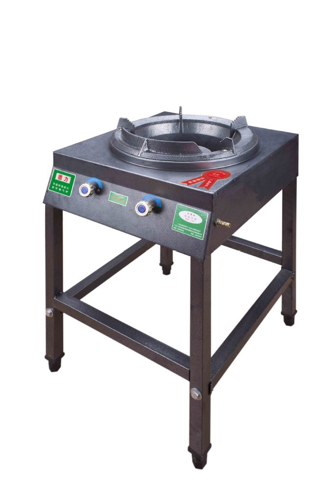 德力牌 不粘带架直喷八孔b型旋风炉 液化气高压炉 商用炉 爆炒炉