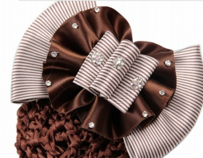 精品职业头花批发 空姐银行护士电信邮政酒店点钻条纹头花