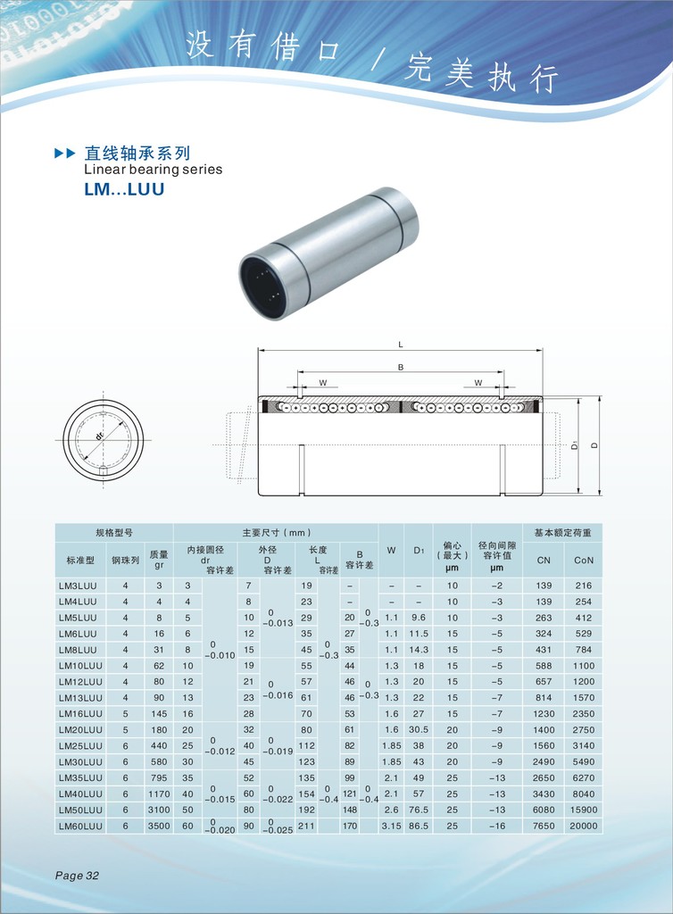 滾動軸承-加長直線運動軸承 lm16luu-滾動軸承盡在阿里巴巴-麗水市