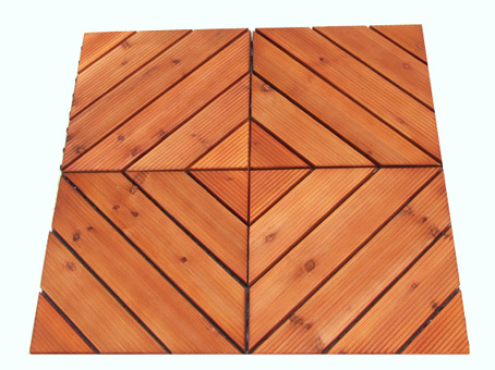 (图为四块杉木六拼斜地板拼接而成,您也可以根据个人喜好设计搭配)