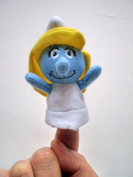 蓝精灵指偶 蓝妹妹手指偶 格格巫指偶 手偶说故事