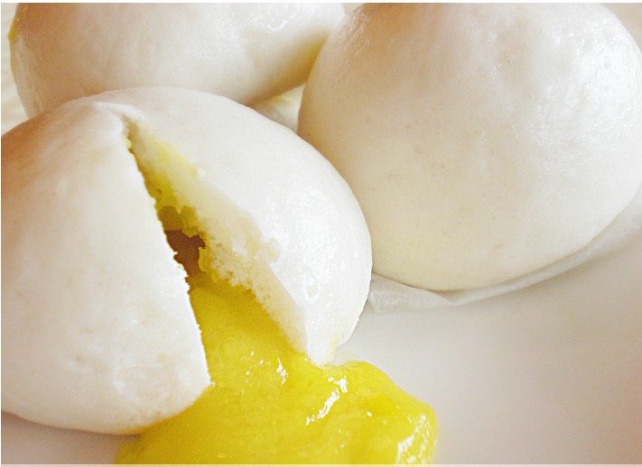 广东龙香面包 流沙包 又叫猪油包 包子 9个装 广式点心