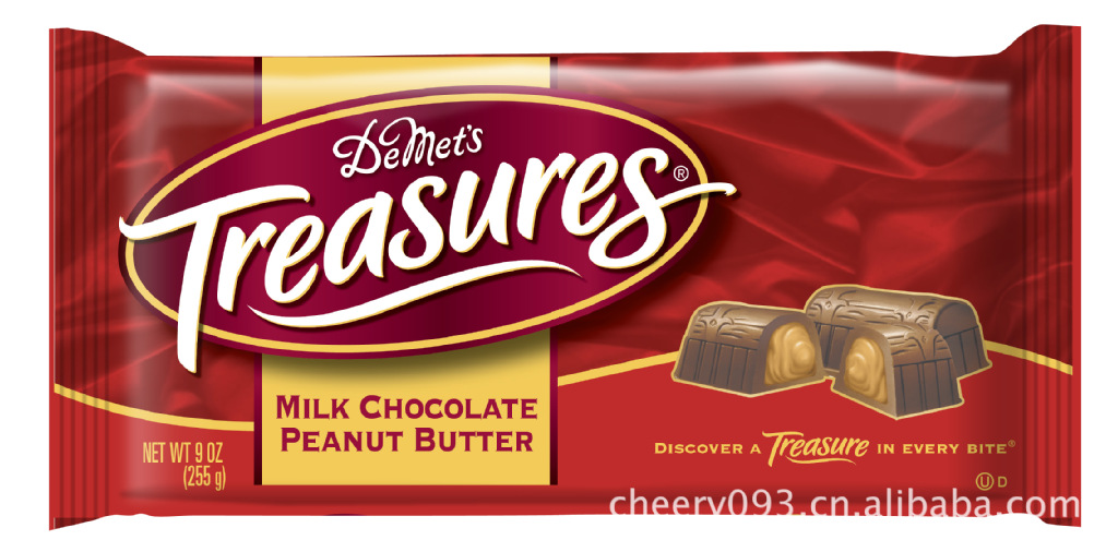 牛奶花生巧克力 &nbsp; 德美真爱牌牛奶花生巧克力(milk chocolate