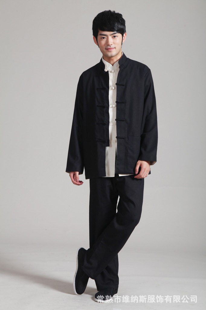 批发新版男式棉麻双面穿唐装【2973-1】款