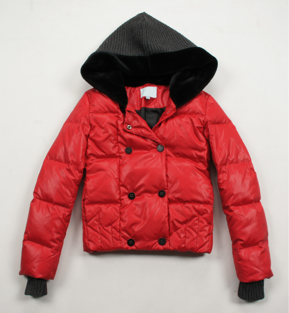 旗牌王正品 大帽子双排扣保暖舒适女士短款羽绒服 特价一件代发