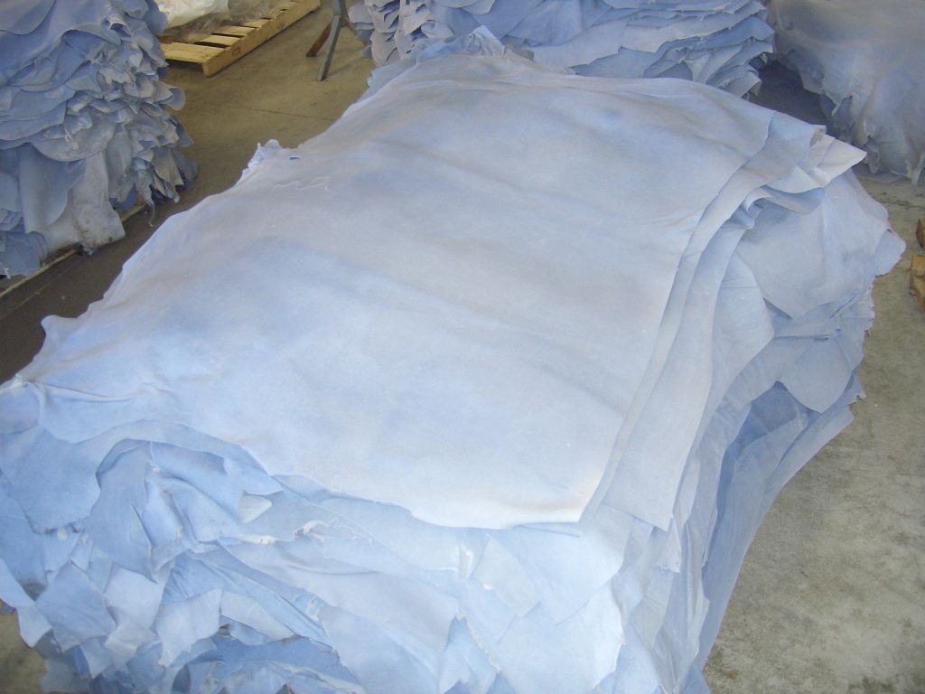 意大利蓝湿二层牛皮