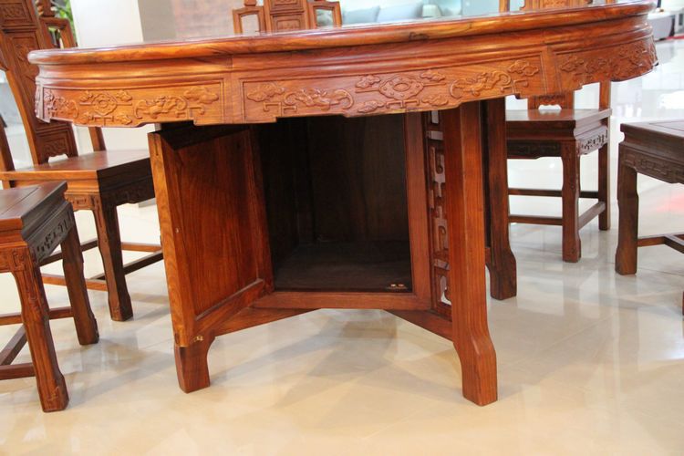 聚宝阁 红木家具 明清古典 厂家直销 花梨木 实木 大和圆台