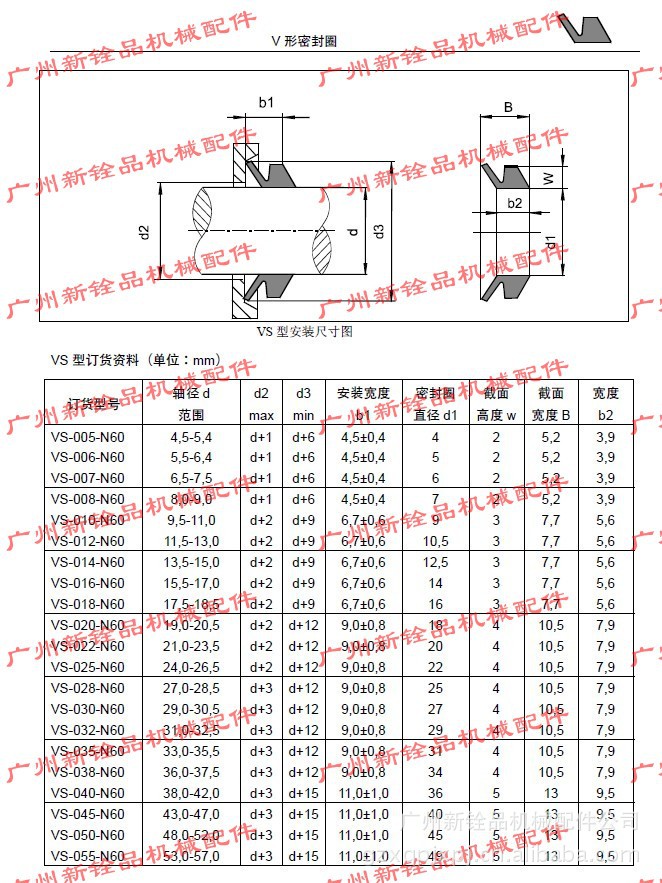 供应va,vs,vl,ve,水封,端面密封,轴承密封,v型圈,橡胶圈