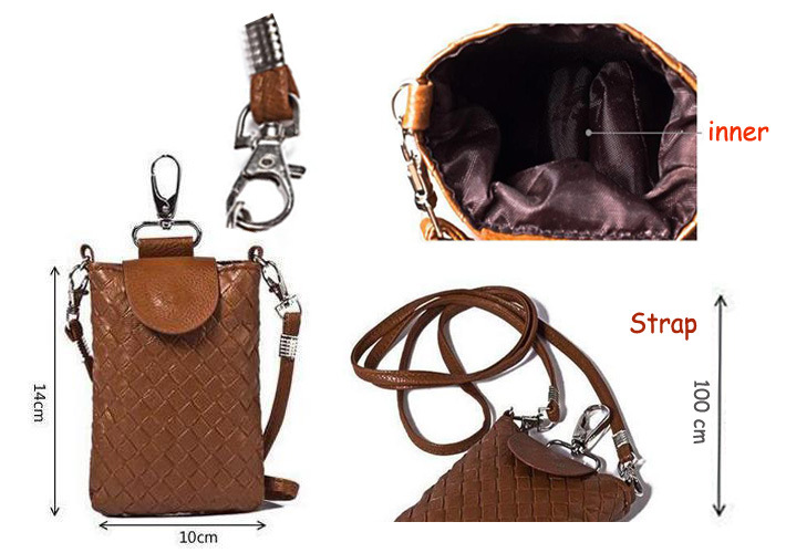 苹果手机袋 手机包 编织包 通用手机包 挎包