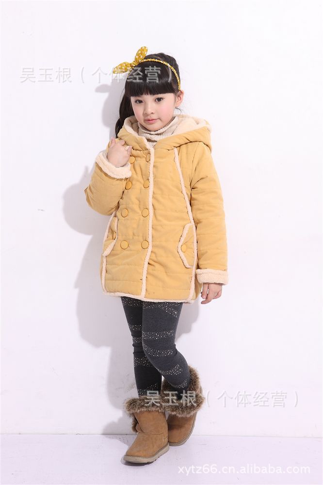 童装女童秋冬装2012新款儿童棉衣韩版女大童棉服加绒加厚