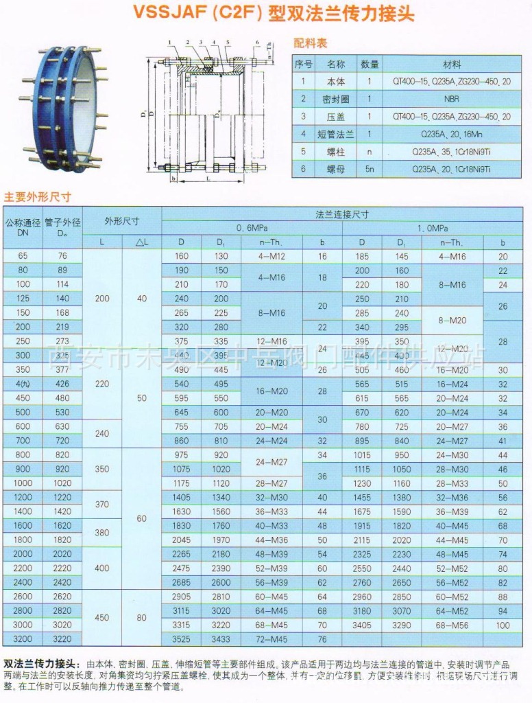 西安阀门配件专业批发伸缩节ssq型钢制套筒式伸缩器