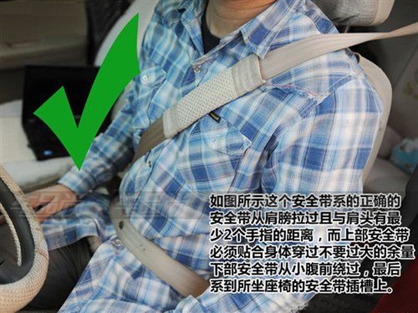 汽车正 副驾驶位全自动三点式安全带 跨肩绑腰式保险带 2条装 黑
