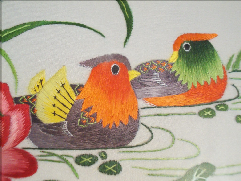 千年晋绣 纯手工刺绣 鸳鸯戏水 婚庆 佳节 旅游 馈赠亲友佳品