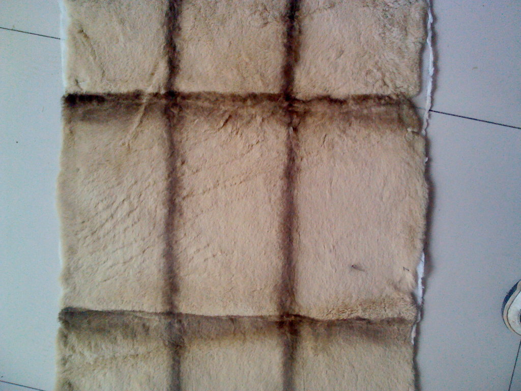 兔皮褥子剪针喷花