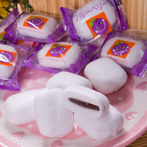 批发供应香港优之良品夹心棉花糖提子味