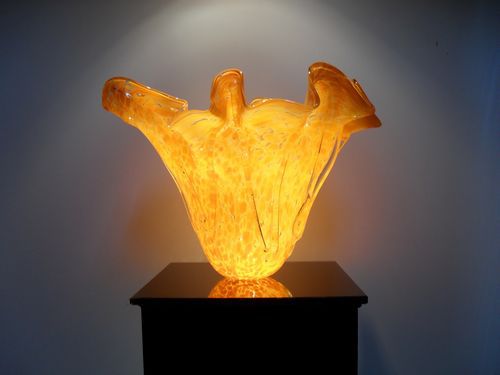 琉璃聚宝盆 吹制玻璃工艺品摆件 装饰品