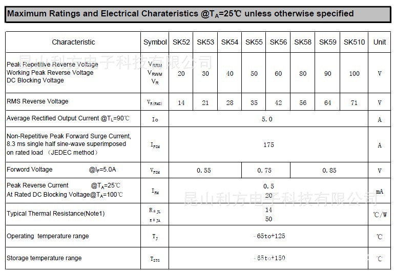 專業供應sk5100smc肖特基貼片二極管5a100vss5100sk5859510c