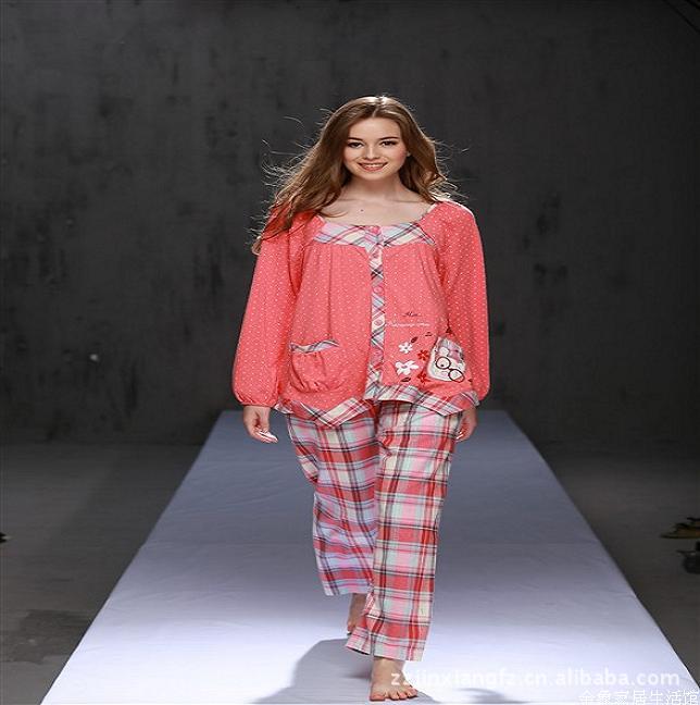 12年秋季新款睡衣 索拉茜 新款长袖女士套装家居服