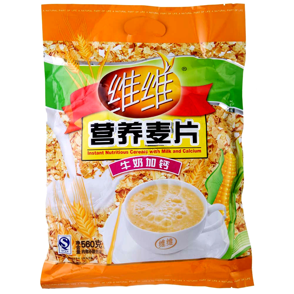 上海維維豆奶粉批發 維維 牛奶加鈣營養麥片 560g*12袋/箱