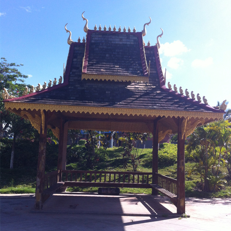 云南实木亭子 岩松傣楼凉亭 久久红实木加工 实木家具采购