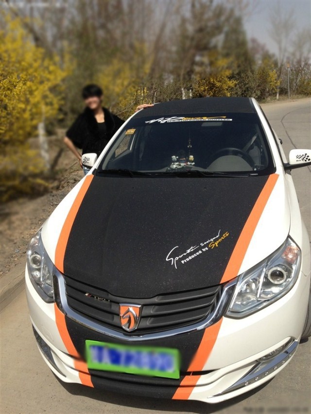 宝骏630前后车标贴改色贴马头标改色贴前后碳纤维标贴