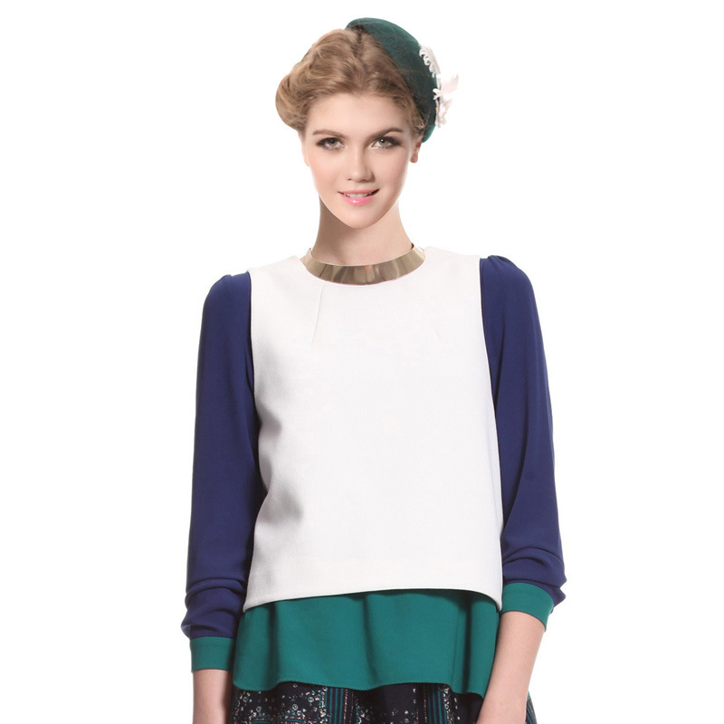 欧时力fiveplus 女士斗蓬双排扣短款毛呢风衣外套2012新冬款