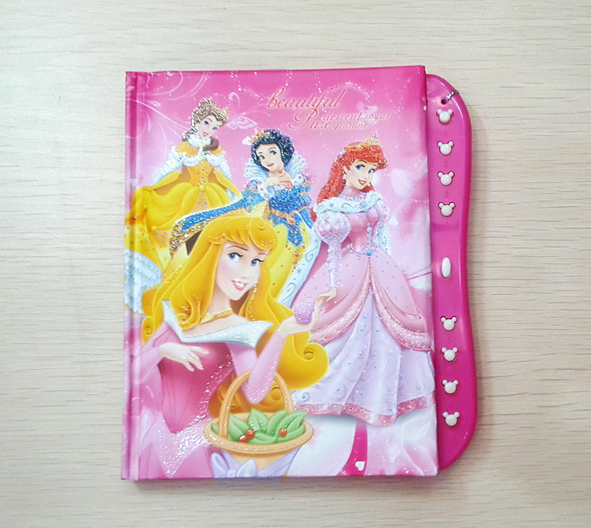 卡通50k按键密码日记本/密码本/锁本 公主