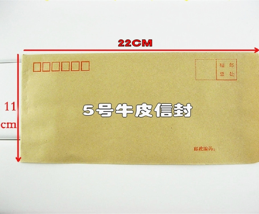 批发5号牛皮信封 国际信封dl 220*110mm
