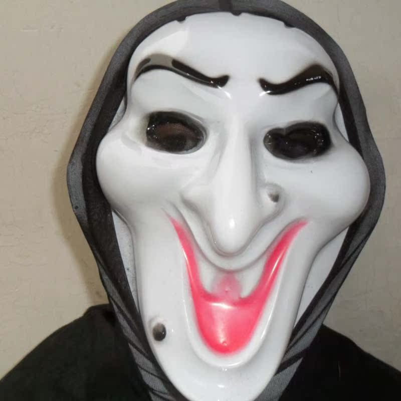 厂价新款 死神来了单片恐怖面具 尖叫舌头面具 鬼节鬼脸面具批发