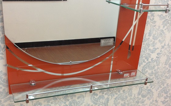 【玺沐卫浴】卫生间装饰镜双层隔板镜烤漆镜子厂家直销