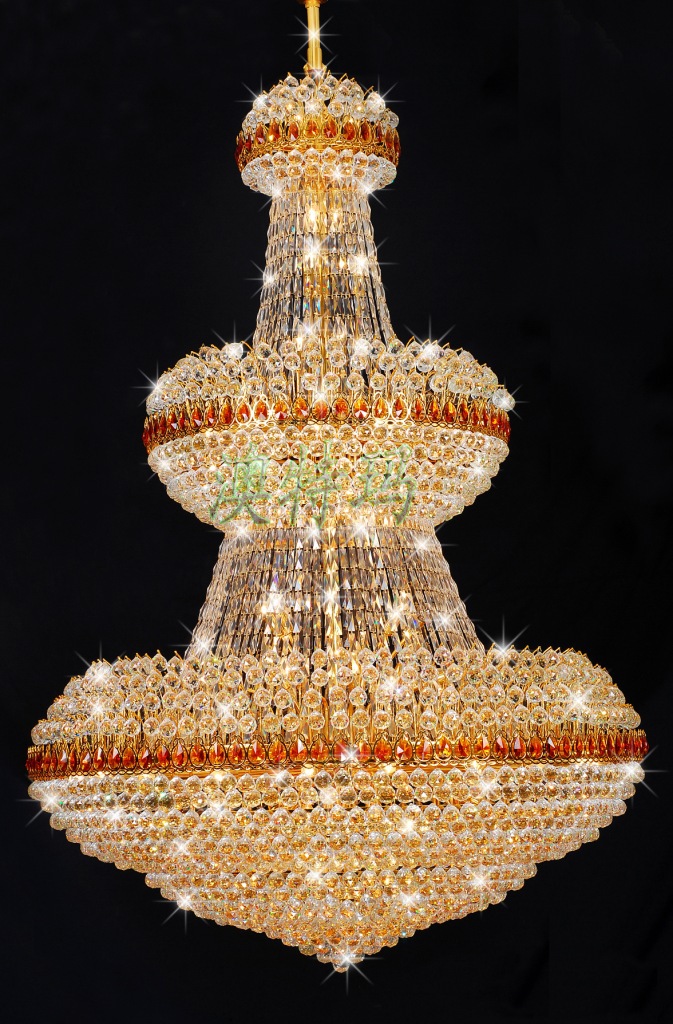 电工电料,线缆照明 灯具灯饰 室内灯具 吊灯 黄色水晶灯,酒店水晶灯