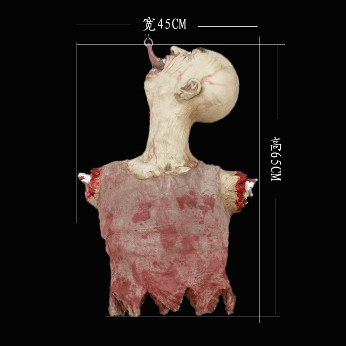 万圣节鬼节道具 酒吧夜店ktv鬼屋装饰恐怖玩具断肢体血腥吊舌头鬼